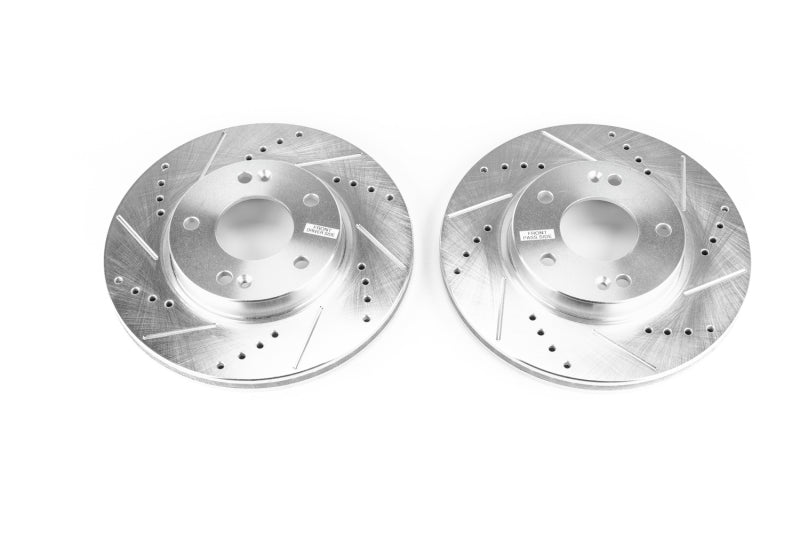 Power Stop 17-19 Hyundai Ioniq Front Evolution Drilled & Slotted Rotors - Pair