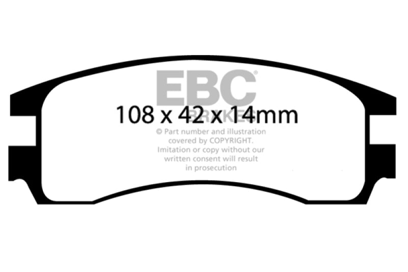 EBC 00-05 Buick Le Sabre (FWD) 3.8 (15in Wheels) Yellowstuff Rear Brake Pads DP41621R