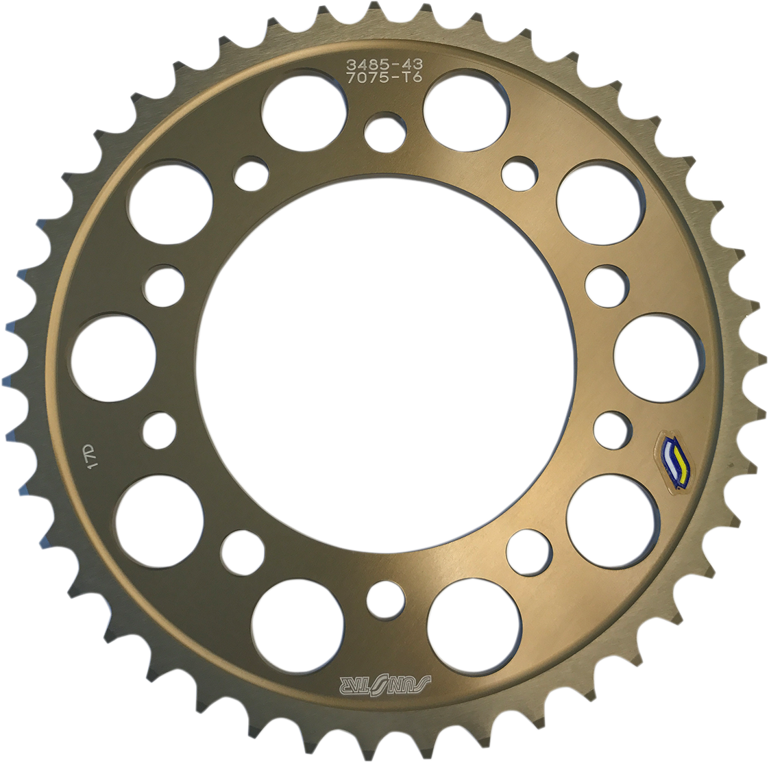 SUNSTAR SPROCKETS Rear Sprocket - 43 Tooth - Yamaha - Gold 5-348543