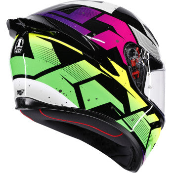 AGV Helmet K1 S Punkpulse Black/Purple/Lime Sm 2118394018-071-S