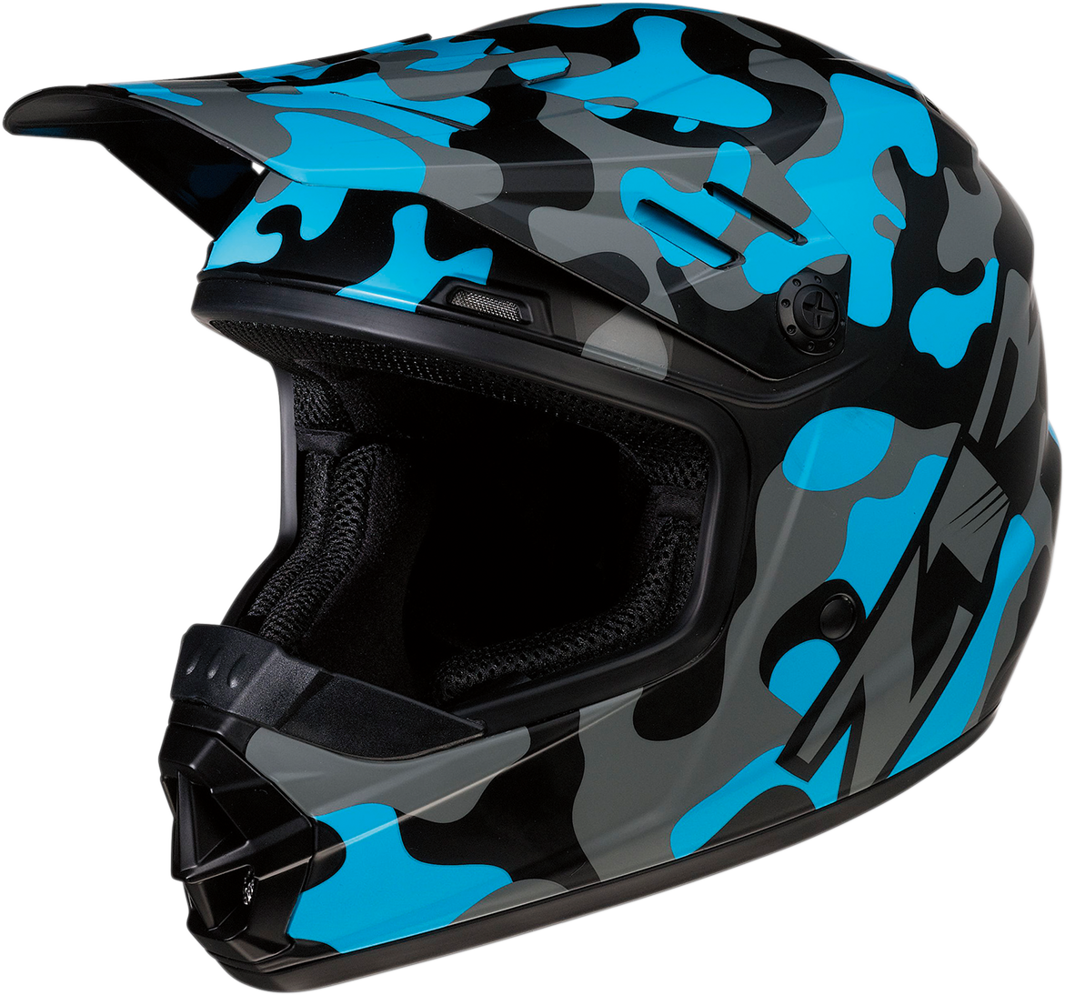 Z1R Youth Rise Helmet - Camo - Blue - Large 0111-1269