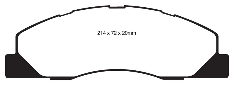 EBC 09-11 Dodge Ram 2500 Pick-up 5.7 2WD/4WD Yellowstuff Front Brake Pads DP41847R