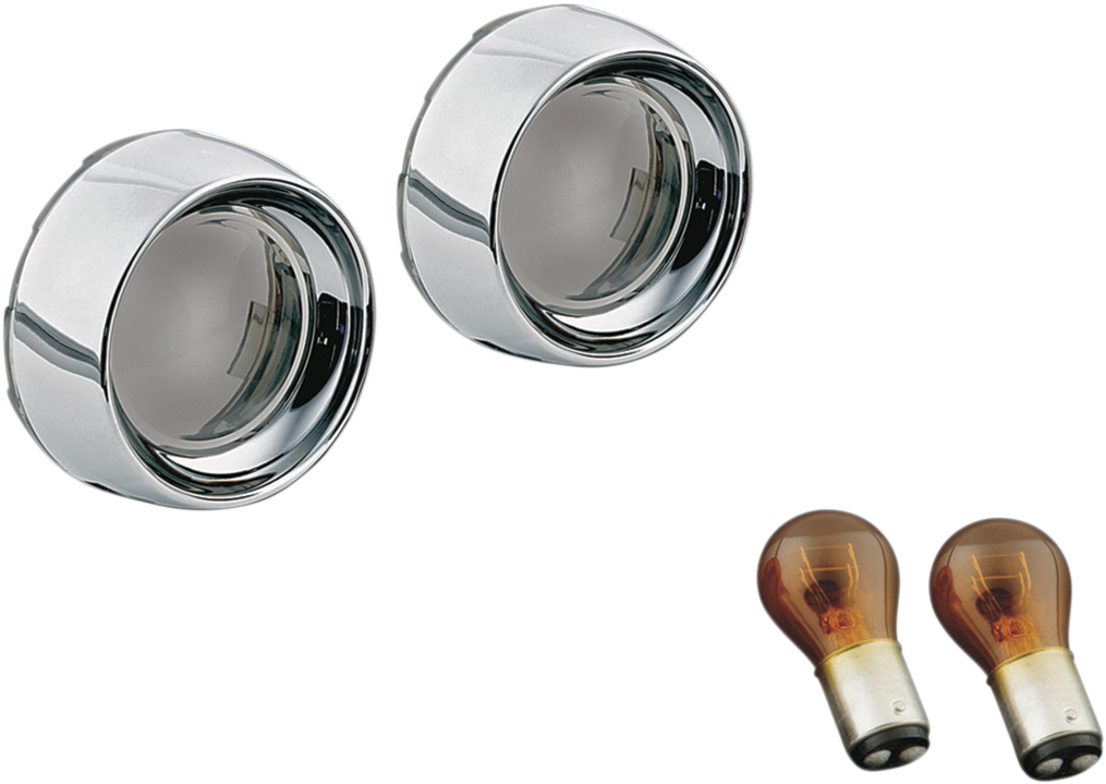 KURYAKYN Deep Dish Bezels with Lens - Amber Bulbs 2270