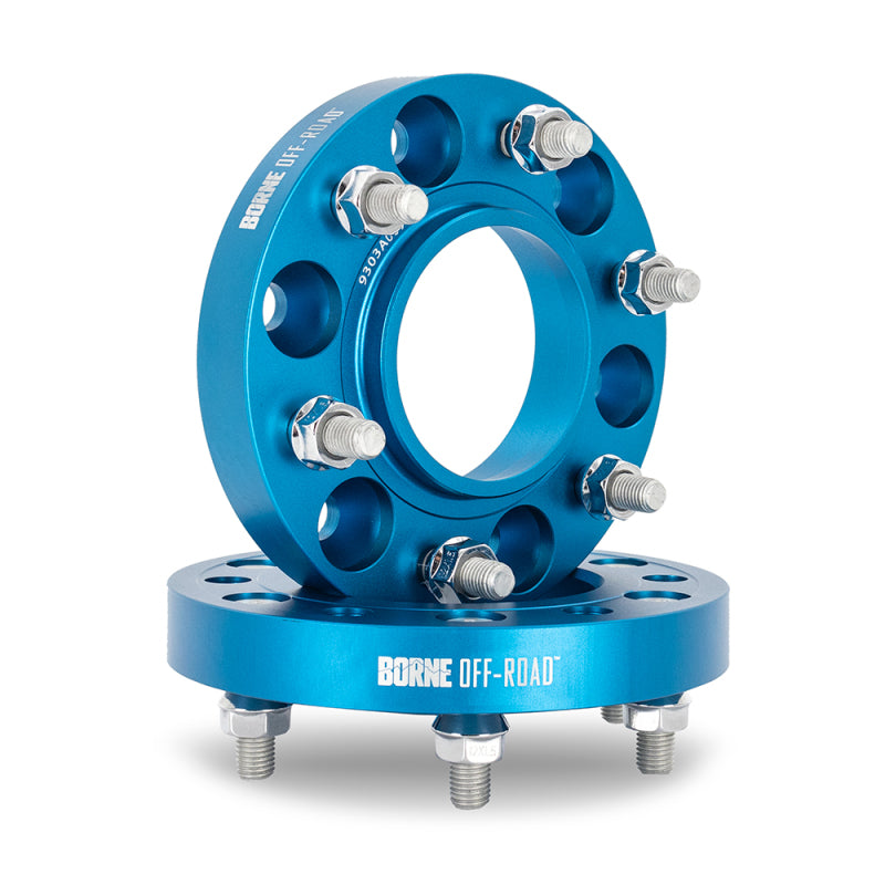 Borne Off-Road Wheel Spacers - 6x139.7 - 78.1 - 25mm - M14x1.5 - Blue