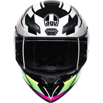 AGV Helmet K1 S Punkpulse Black/Purple/Lime Sm 2118394018-071-S