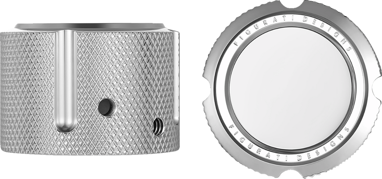 FIGURATI DESIGNS Front Axle Nut Cover - Stainless Steel - Smooth FD60-FAC-SS