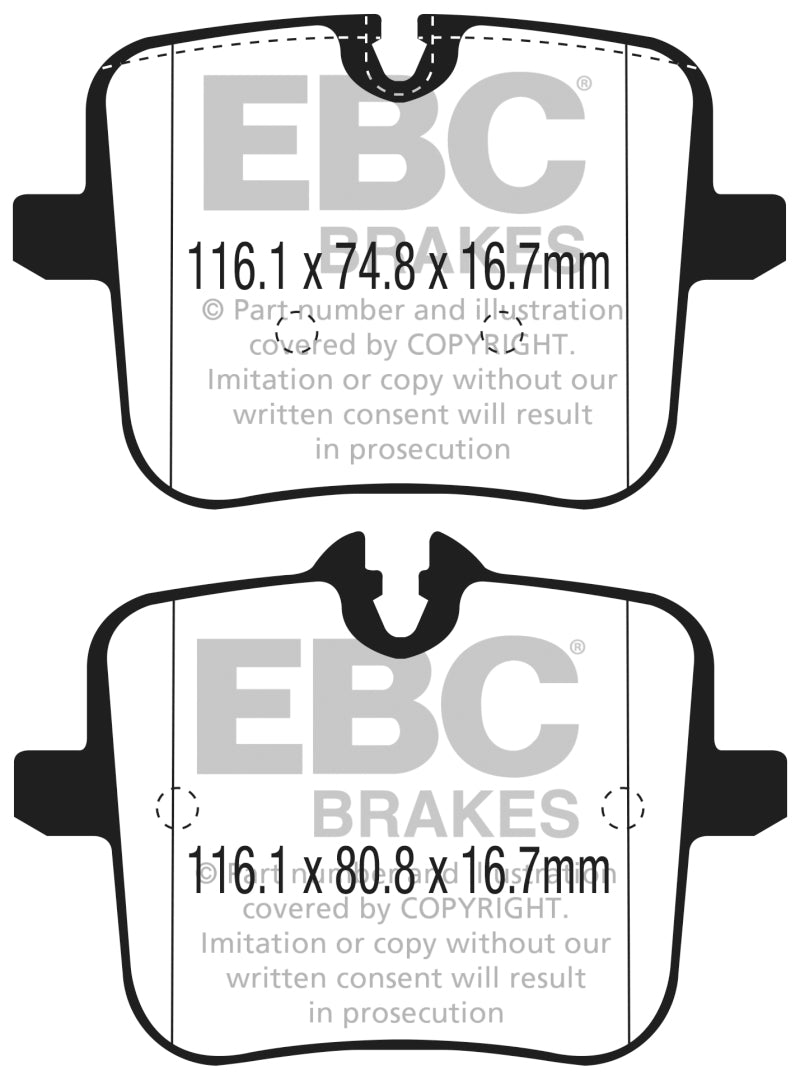 EBC 2018+ BMW M5 4.4TT (F90) Redstuff Rear Brake Pads DP32320C