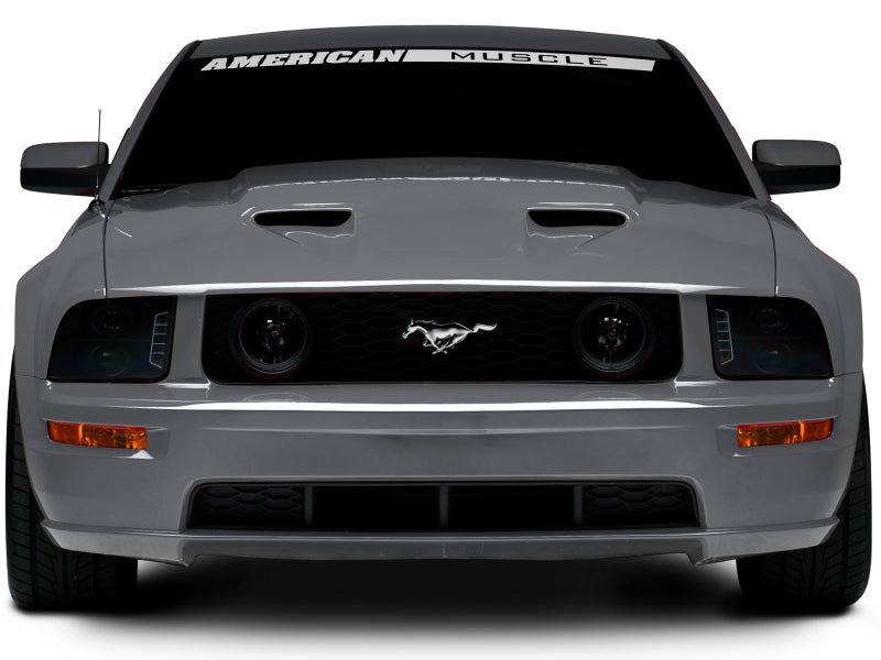 Raxiom 05-09 Ford Mustang w/ Halogen LED Halo Prjctr Headlights-Blk Hsng(Smoked Lens Exclude GT500) 49128