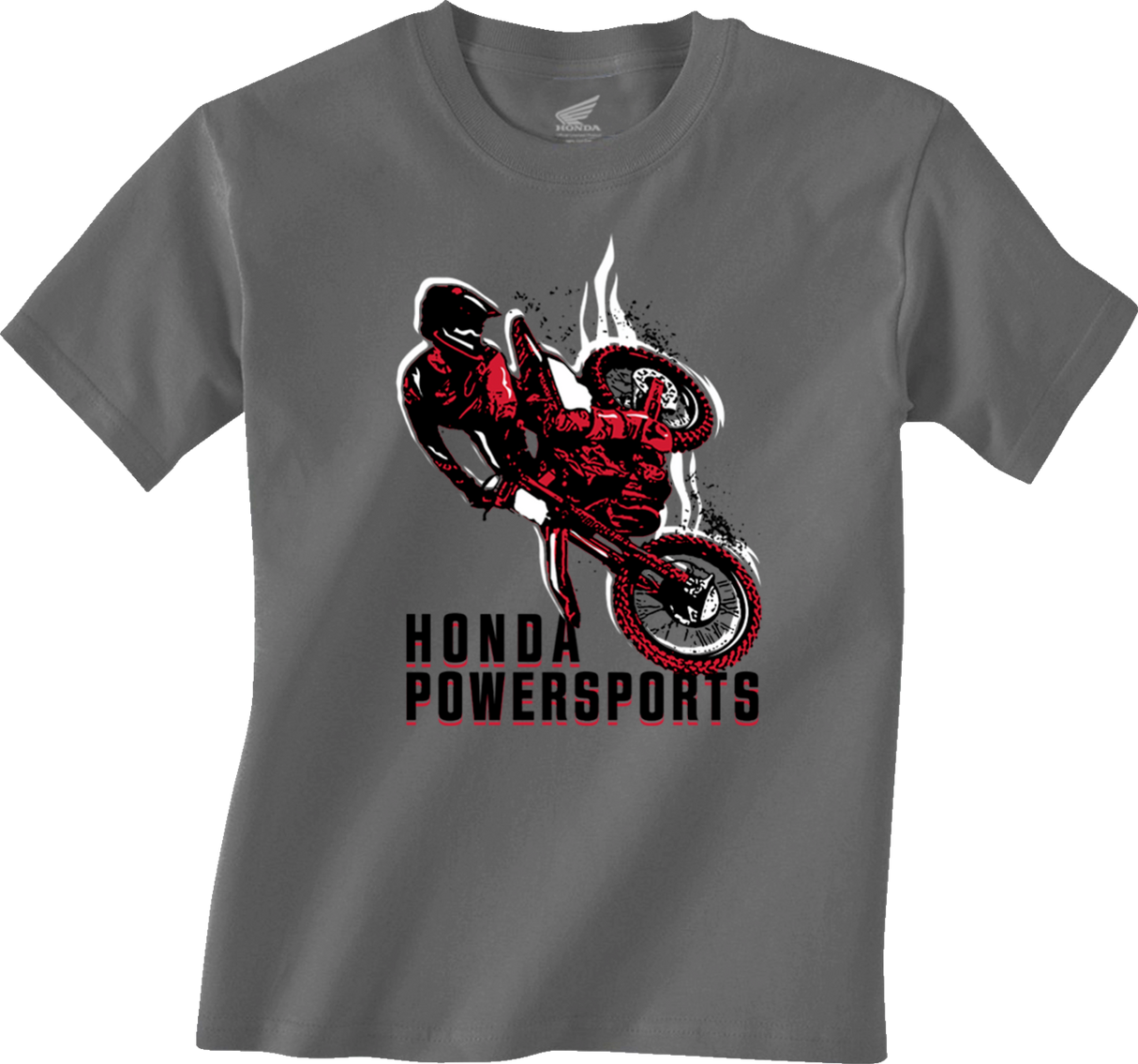 HONDA APPAREL Youth Honda Rider T-Shirt - Charcoal - XL NP21S-Y3035-XL