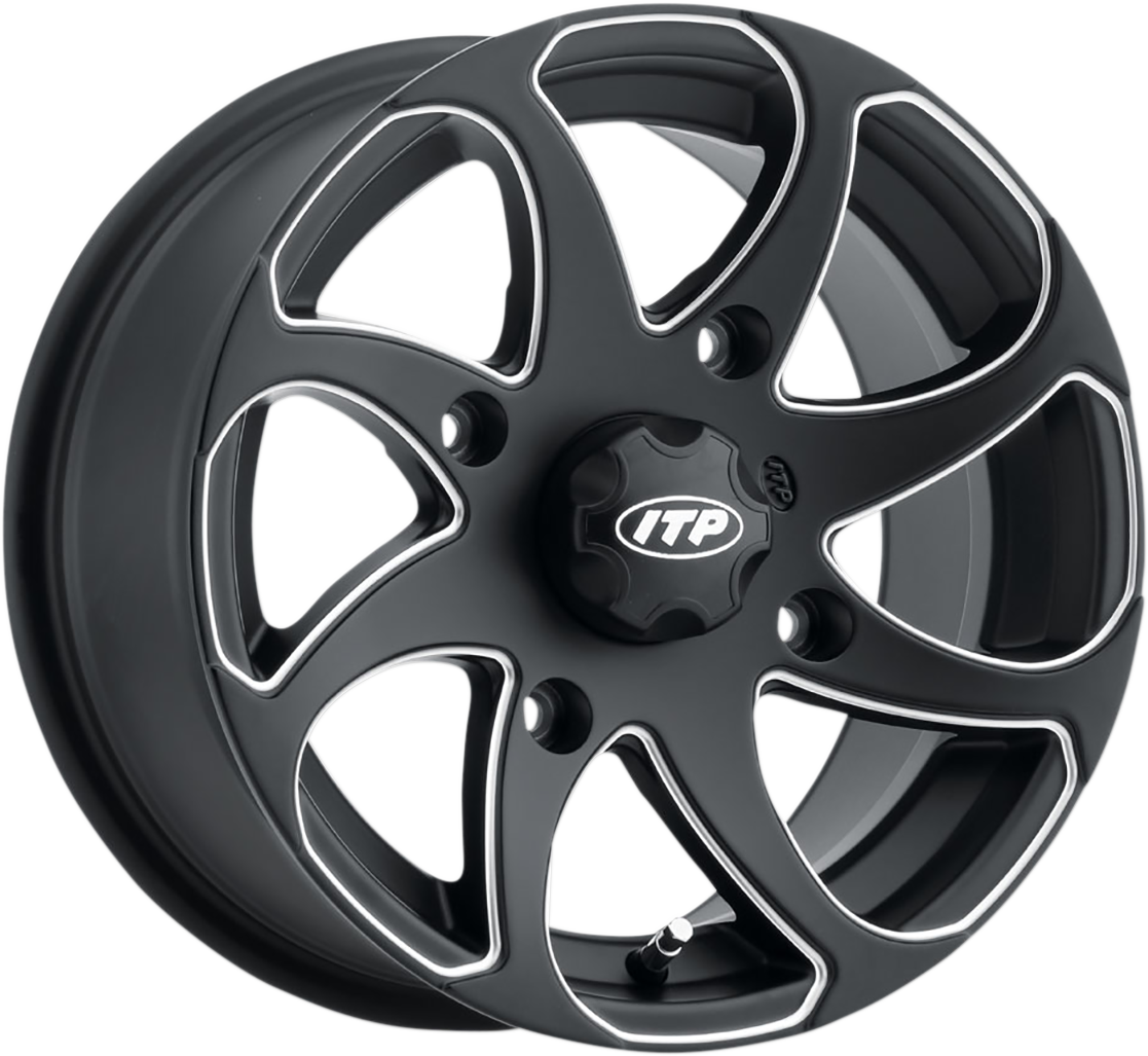 ITP Wheel - Twister - Directional - Front/Rear | Right - Milled Black - 14x7 - 4/156 - 5+2 1422329727BR