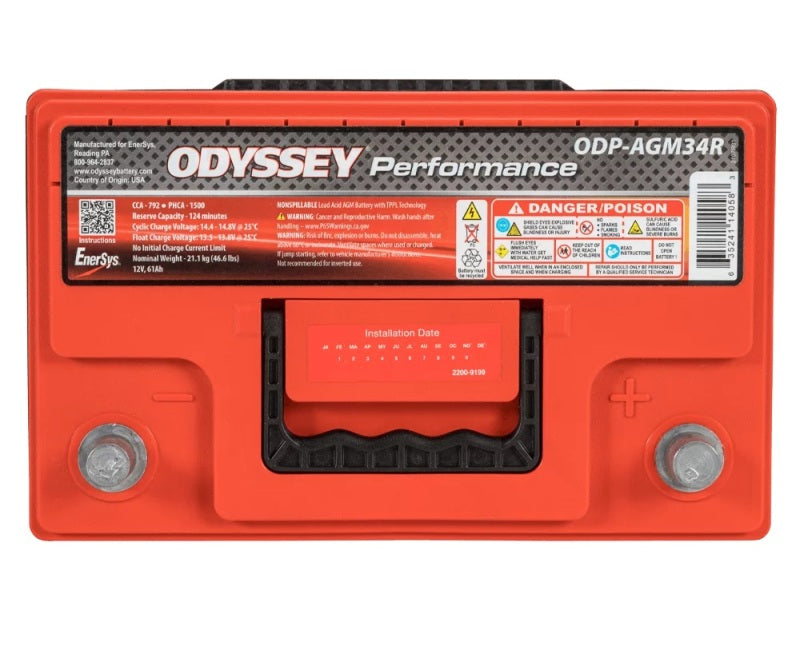 Odyssey Battery Auto/Truck/Heavy Duty & Commercial Performance AGM Battery (34R-790)