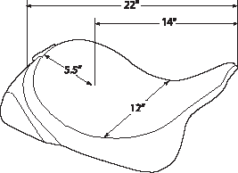 DRAG SPECIALTIES Solo Seat - Mild Stitched - Driver Backrest - FLH '97-'07 0801-0493