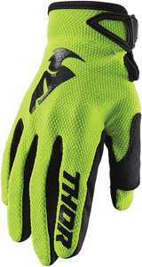 THOR Youth Sector Gloves - Acid/Black - Medium 3332-1534