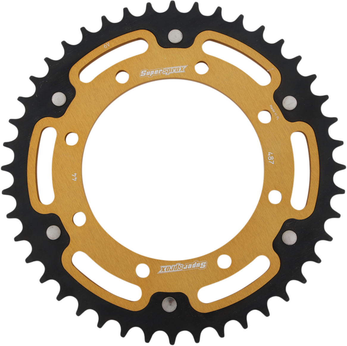 SUPERSPROX Stealth Rear Sprocket - 44 Tooth - Gold - Kawasaki RST-487-44-GLD