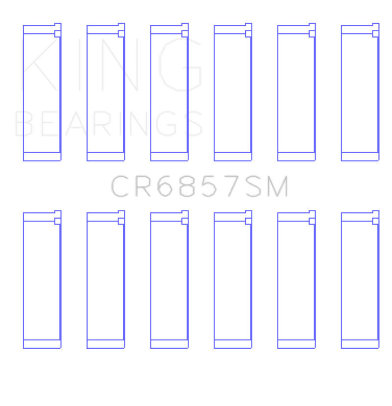 King Chrysler Pentastar 3.6L ERB V6 (Size STD) Connecting Rod Bearing Set GCR6857SM