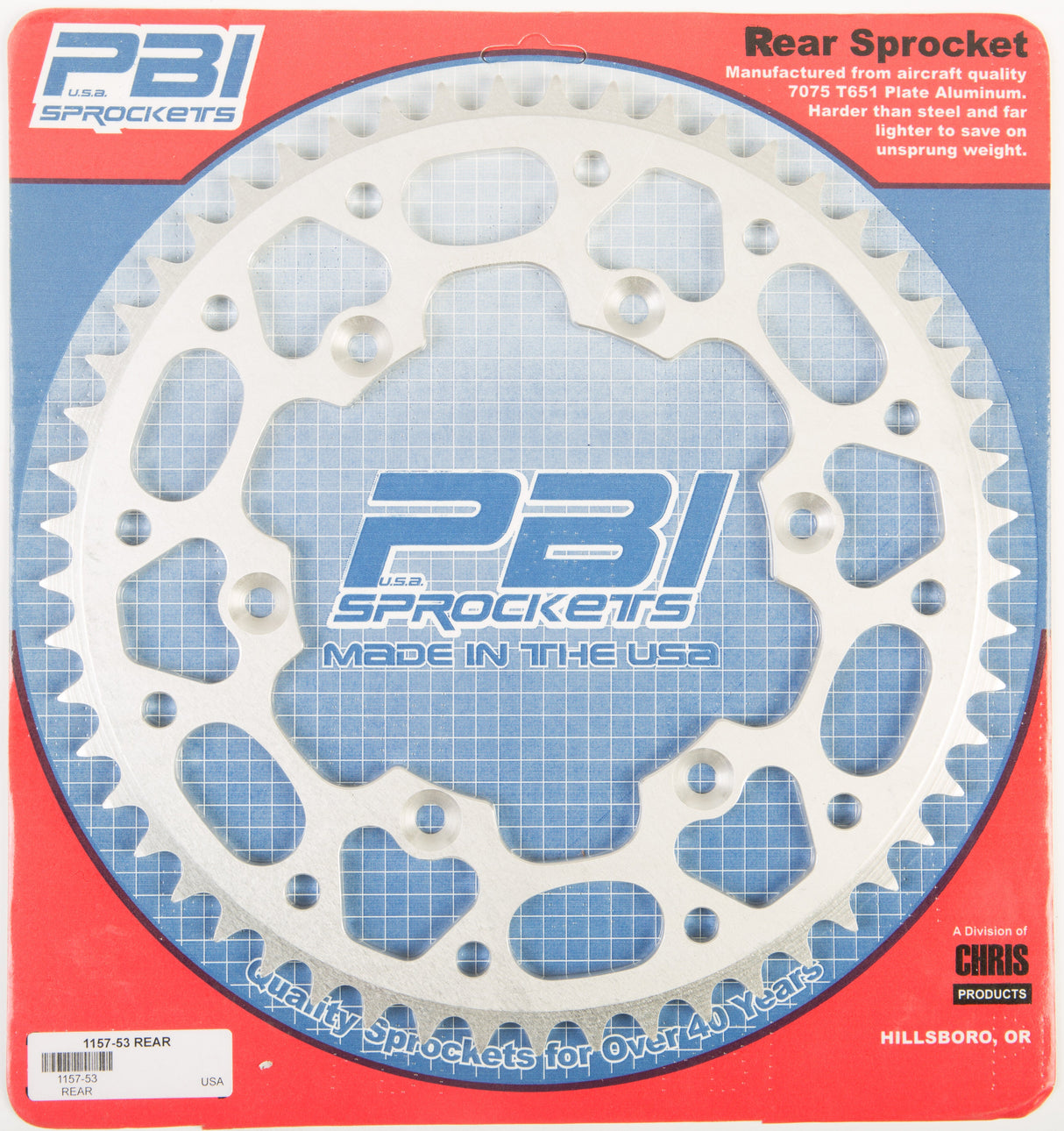 PBIRear Sprocket Aluminum 53t-520 Husq/Suz1157-53-3