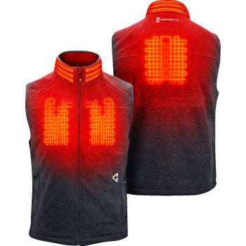 GERBING HEATED CLOTHING 7V Thermite Fleece Heated Vest 2.0 - Gray - 2XL GERTFVST7VMGXXL
