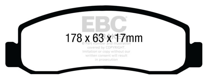 EBC 11 Ford F250 (inc Super Duty) 6.2 (2WD) Extra Duty Front Brake Pads