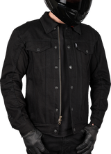 THRASHIN SUPPLY CO. Highway v2 Denim Riding Jacket - Black - Large TMJ-10-10