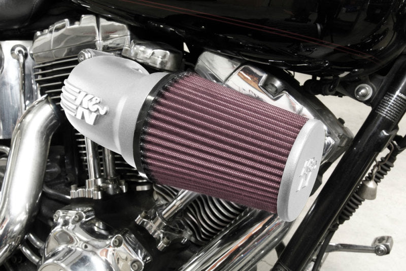 K&N 08-17 Harley-Davidson Touring Models Performance Air Intake System - Silver 63-1134S