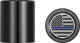 FIGURATI DESIGNS Docking Hardware Covers - American Flag - Blue Line - Short - Black FD71-DC-2530-BK