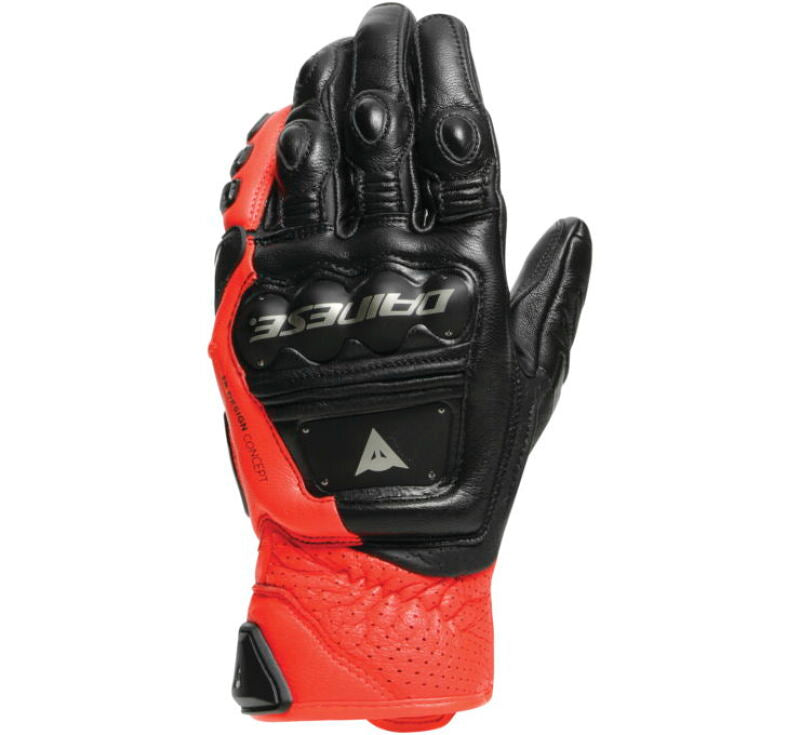 Dainese 4-Stroke 2 Gloves Black/Fluorescent-Red - Small 201815926-628-S