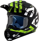 AFX FX-17Y Helmet - Attack - Matte Black/Green - Small 0111-1417