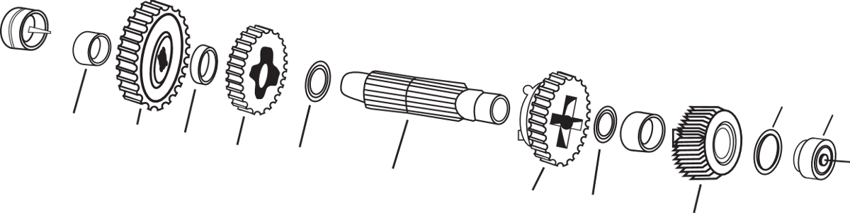 ANDREWS Countershaft - 1st Gear 251060