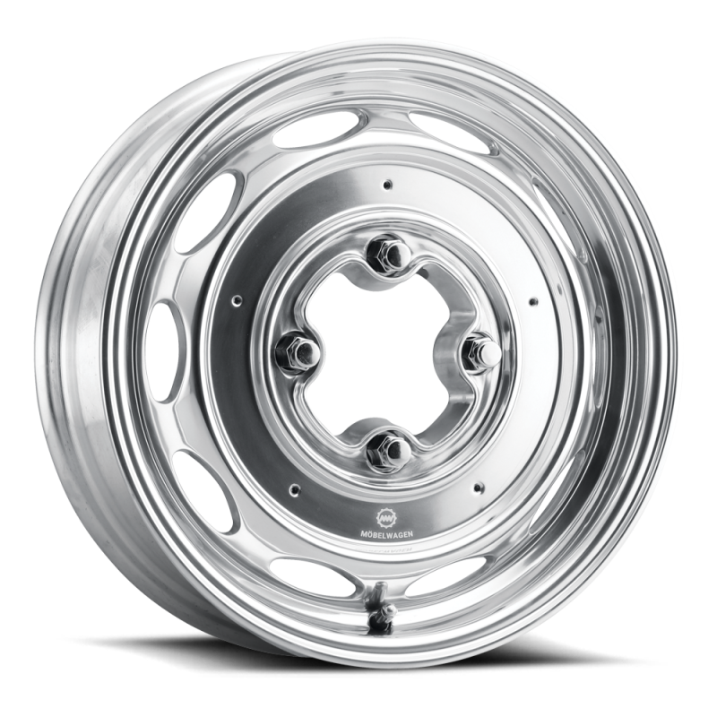 Mobelwagen MW-430P Interceptor 15x4.5in / 4x130 BP / 25mm Offset / 85.85mm Bore - Polished Wheel MW-430P-54530+25