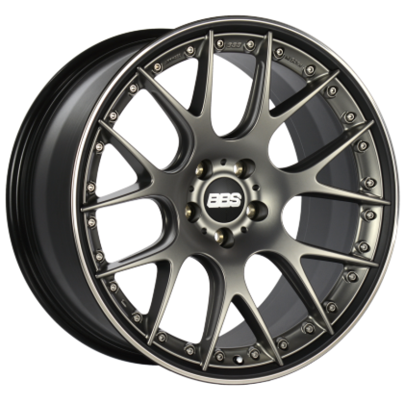 BBS CH-RII 22x11.5 5x120 ET34 Satin Platinum Center Black Lip SS Rim Protector Wheel - 82mm PFS Req. CH7300PBPO