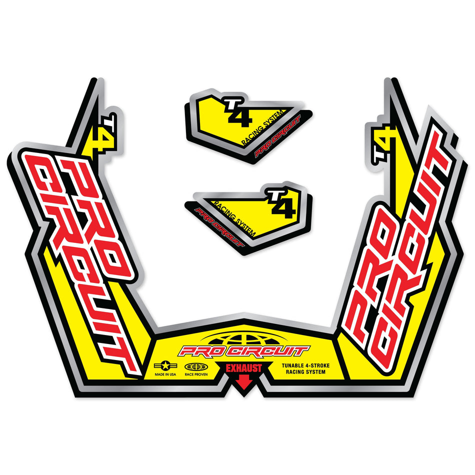 PRO CIRCUIT T4-Gp Sticker Kit Replacement Muffler Stickers DC09T4GP