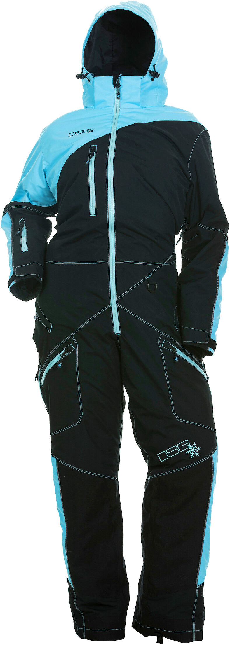 DSG Monosuit W/Drop Seat Aqua/Black 1x 99346