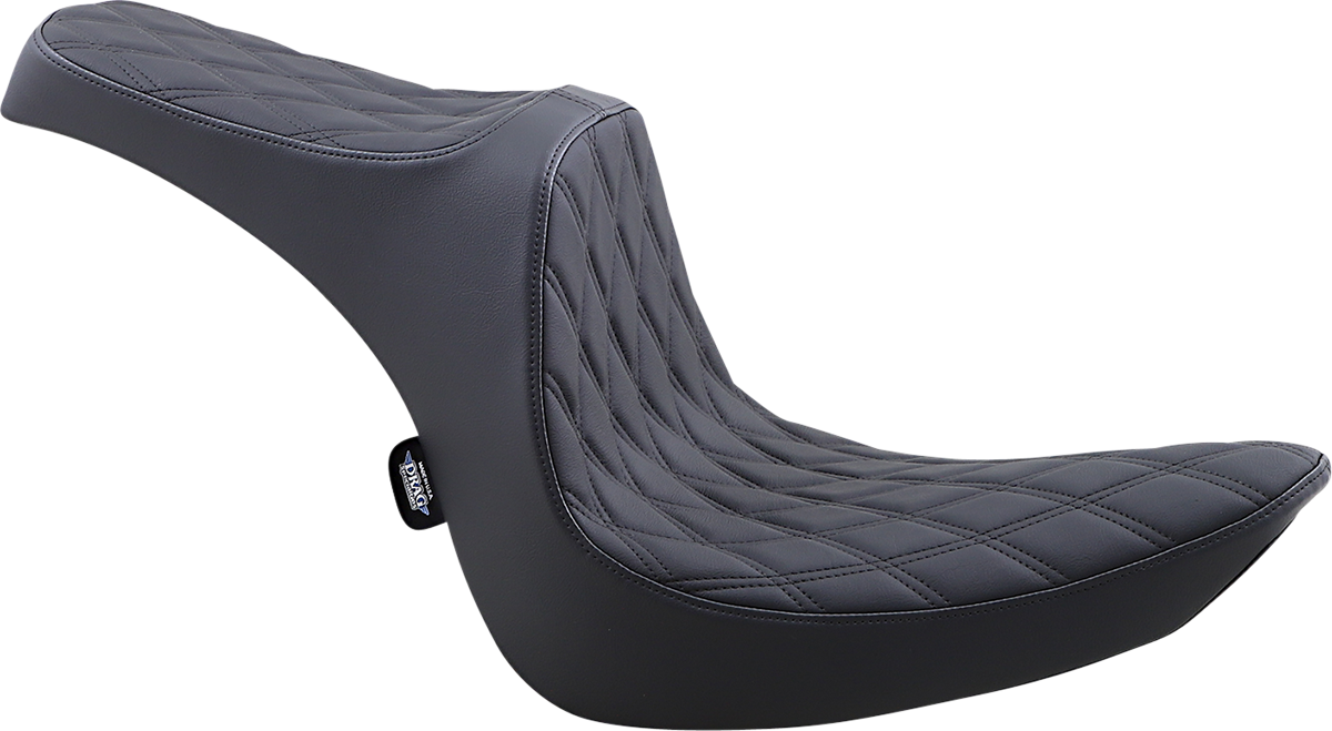 DRAG SPECIALTIES Predator III Seat - Double Diamond - Black w/ Black Stitching - Softail '06-'17 8021438