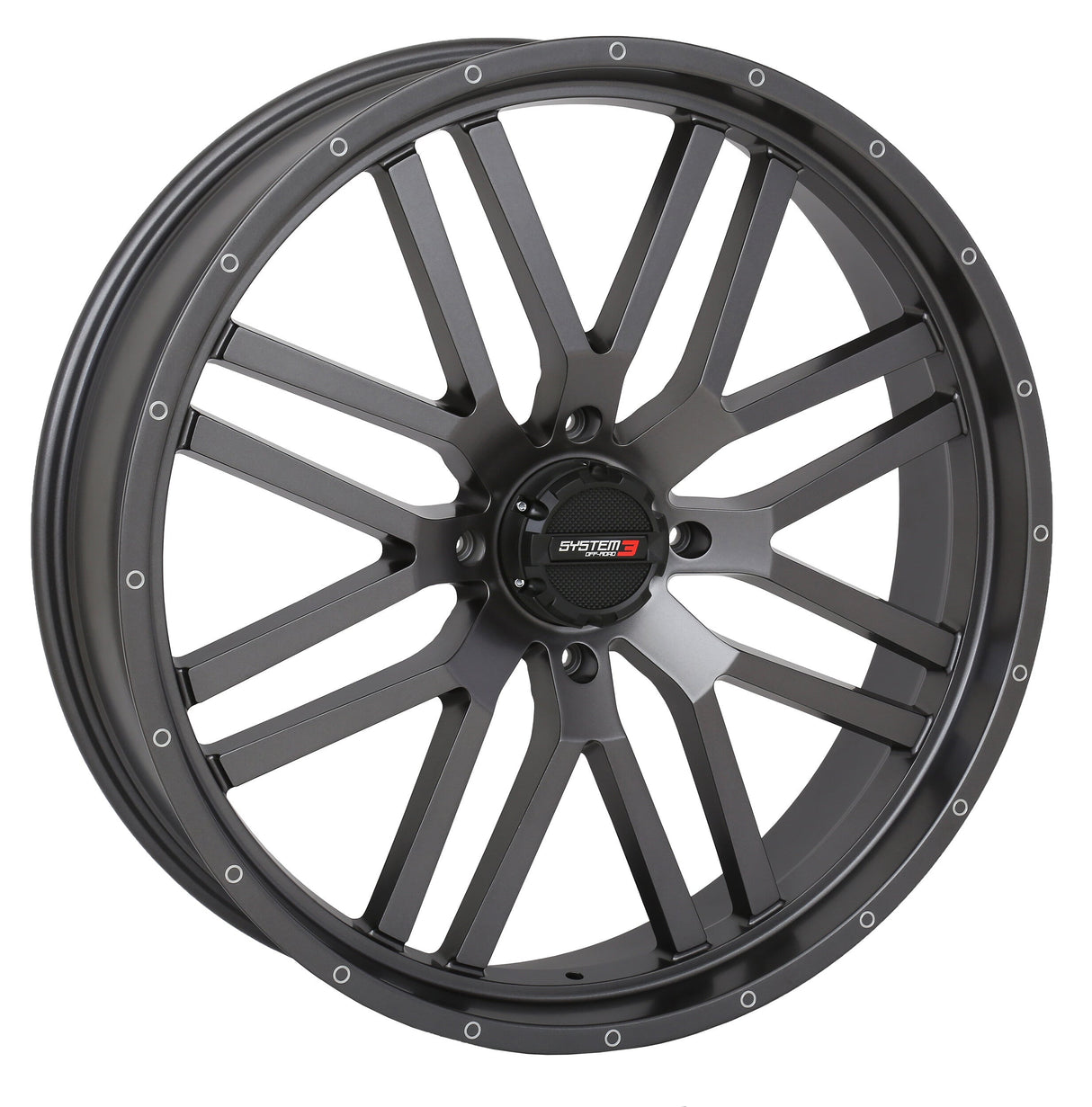 SYSTEM 3 St3 Wheel 22x7 4+2.5 (+10mm) 4/137 Matte Gunmetal Grey 22S3-1537