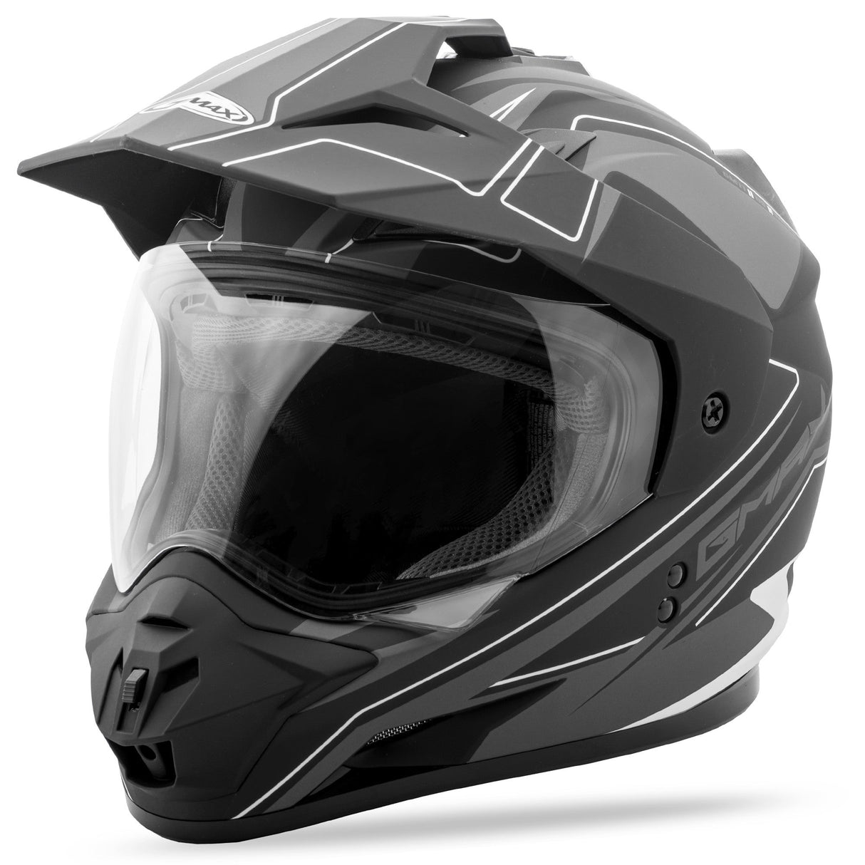 GMAX Gm-11 Dual-Sport Expedition Helmet Matte Blk/Dark Sil 2x G5112458 TC-15