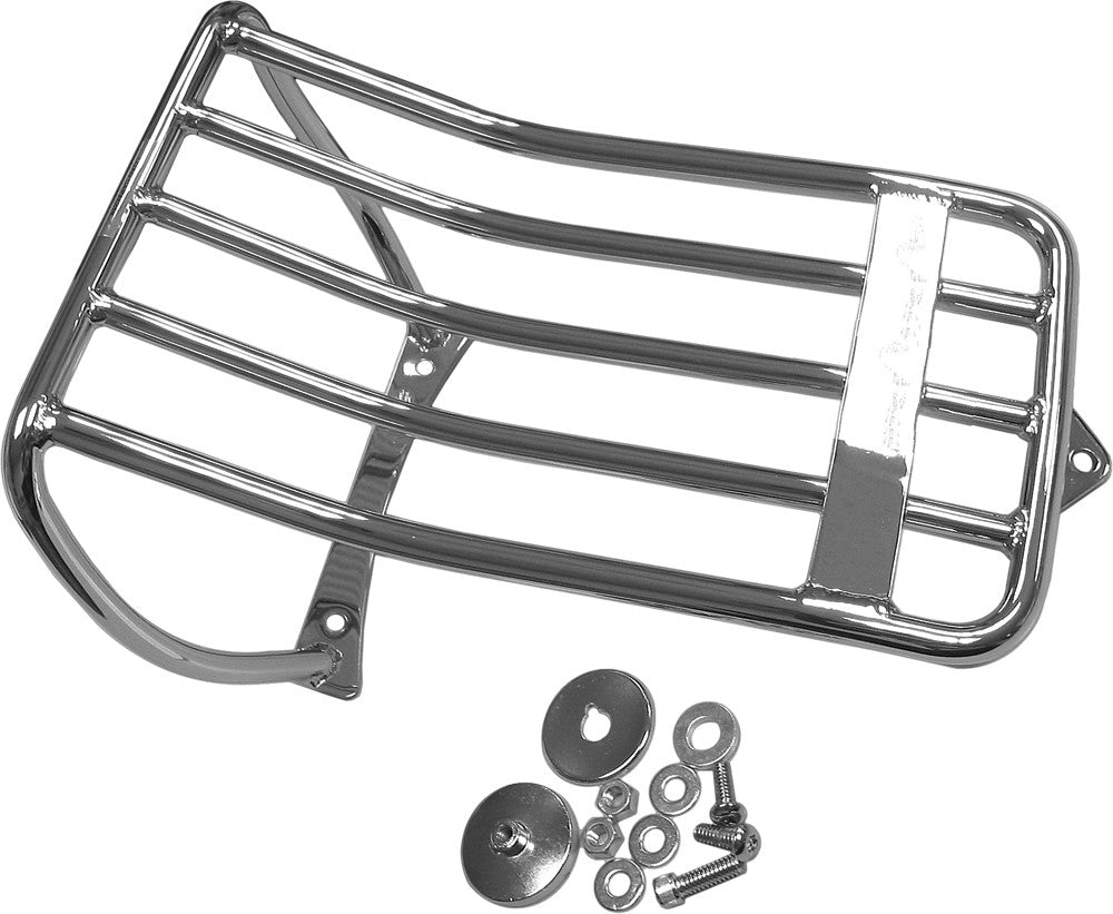 HARDDRIVE Luggage Rack Chrome Fxst W/ Bobtail Fender C77-0071