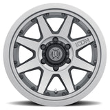 ICON Rebound Pro 17x8.5 6x5.5 0mm Offset 4.75in BS 106.1mm Bore Titanium Wheel 21817858347TT