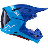 ALPINESTARS Supertech M10 Helmet - Flood - MIPS® - Blue/Black Carbon - Medium 8301023-7282-M