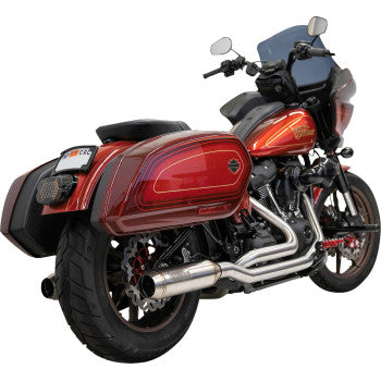 BASSANI XHAUST True Dual Performance Exhaust System with 4" Muffler - Stainless Steel Softail   2018-2023  1S97SS