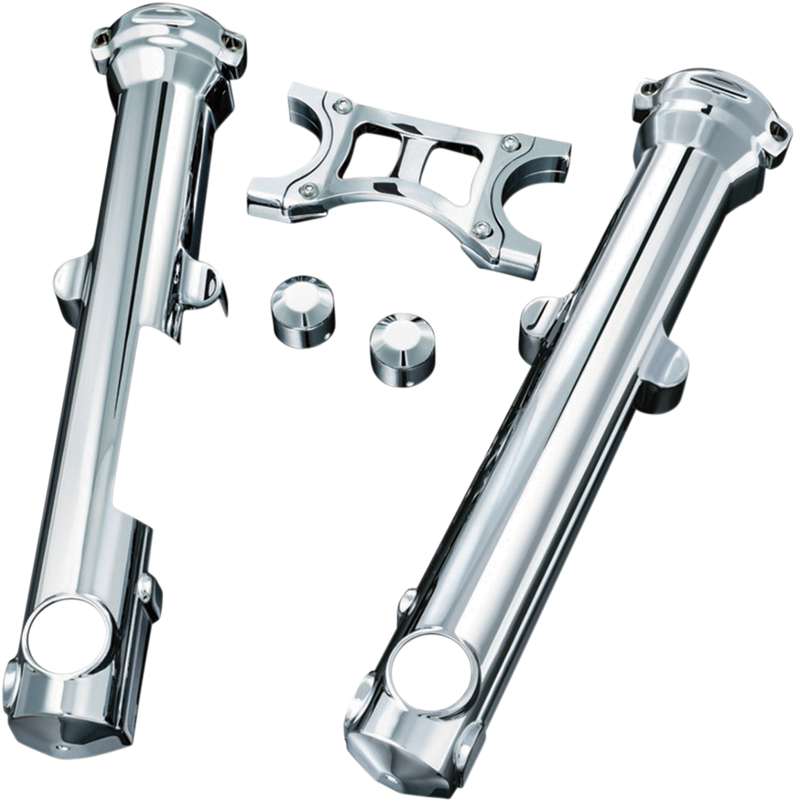 KURYAKYN Fork Skins - Chrome - '04-'13 XL 7202