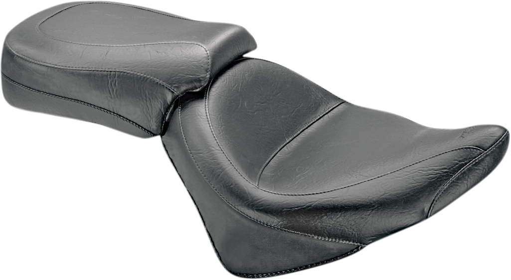 MUSTANG Seat - Vintage - Wide - Touring - Without Driver Backrest - Two-Piece - Smooth - Black - Vegas 76511