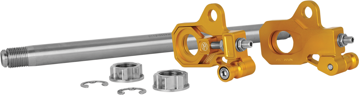 PERFORMANCE MACHINE (PM) Axle Adjuster Kit - Gold - Rear 0117-0028M-G