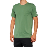 100% Mission Athletic T-Shirt - Olive - Medium 20014-00016