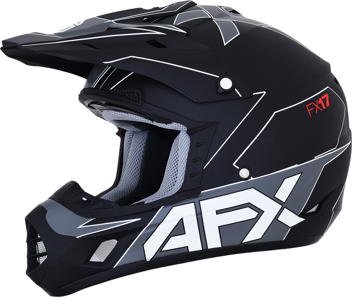 AFX FX-17 Helmet - Aced - Matte Black/White - 2XL 0110-6493