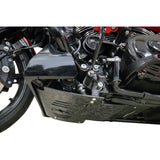 THRASHIN SUPPLY CO. Skid Plate - Carbon Fiber/Forged - With Black Brackets - FLHX/FLTRX TSC-3035-1
