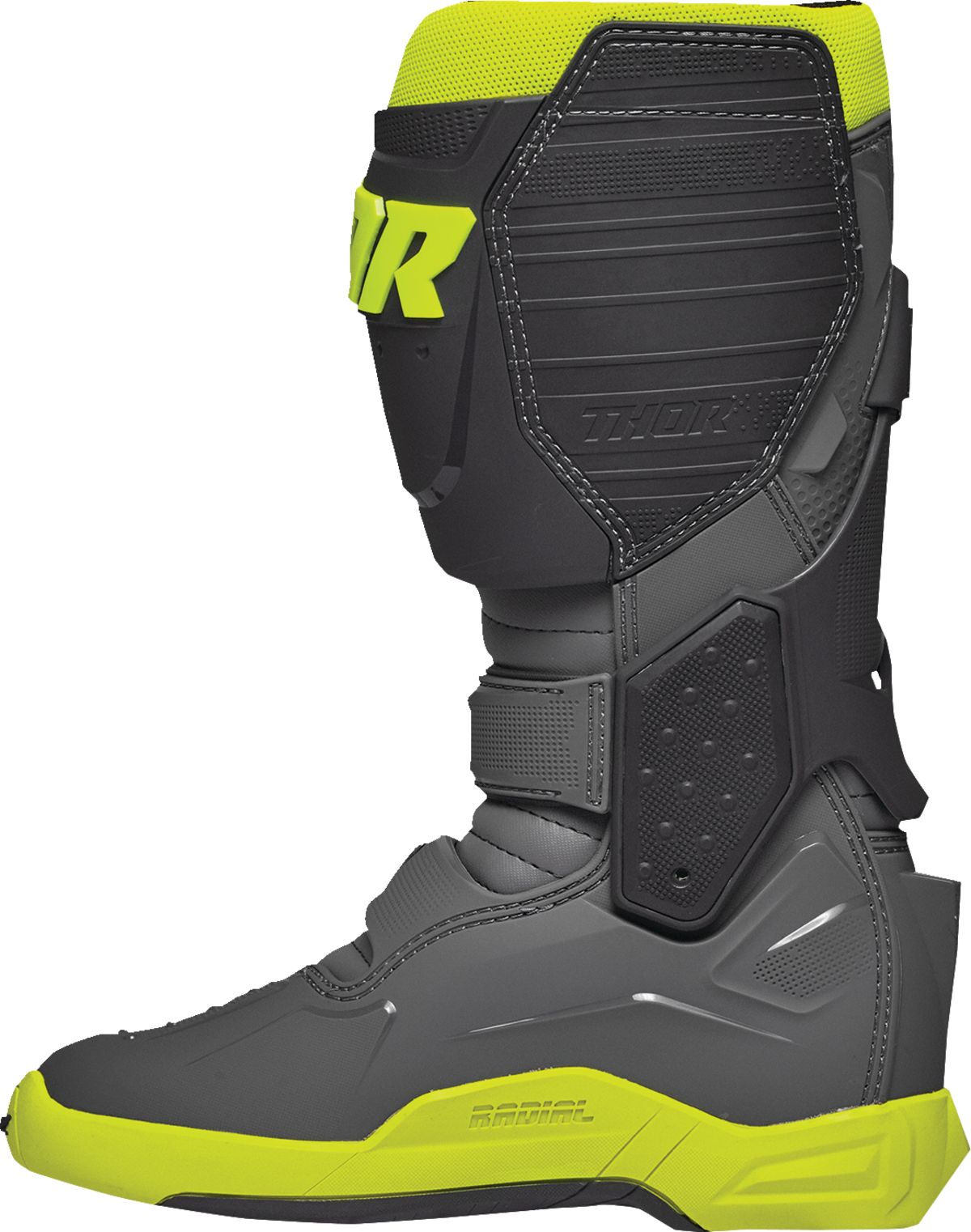 THOR Radial Boots - Gray/Fluorescent Yellow - Size 12 3410-2750