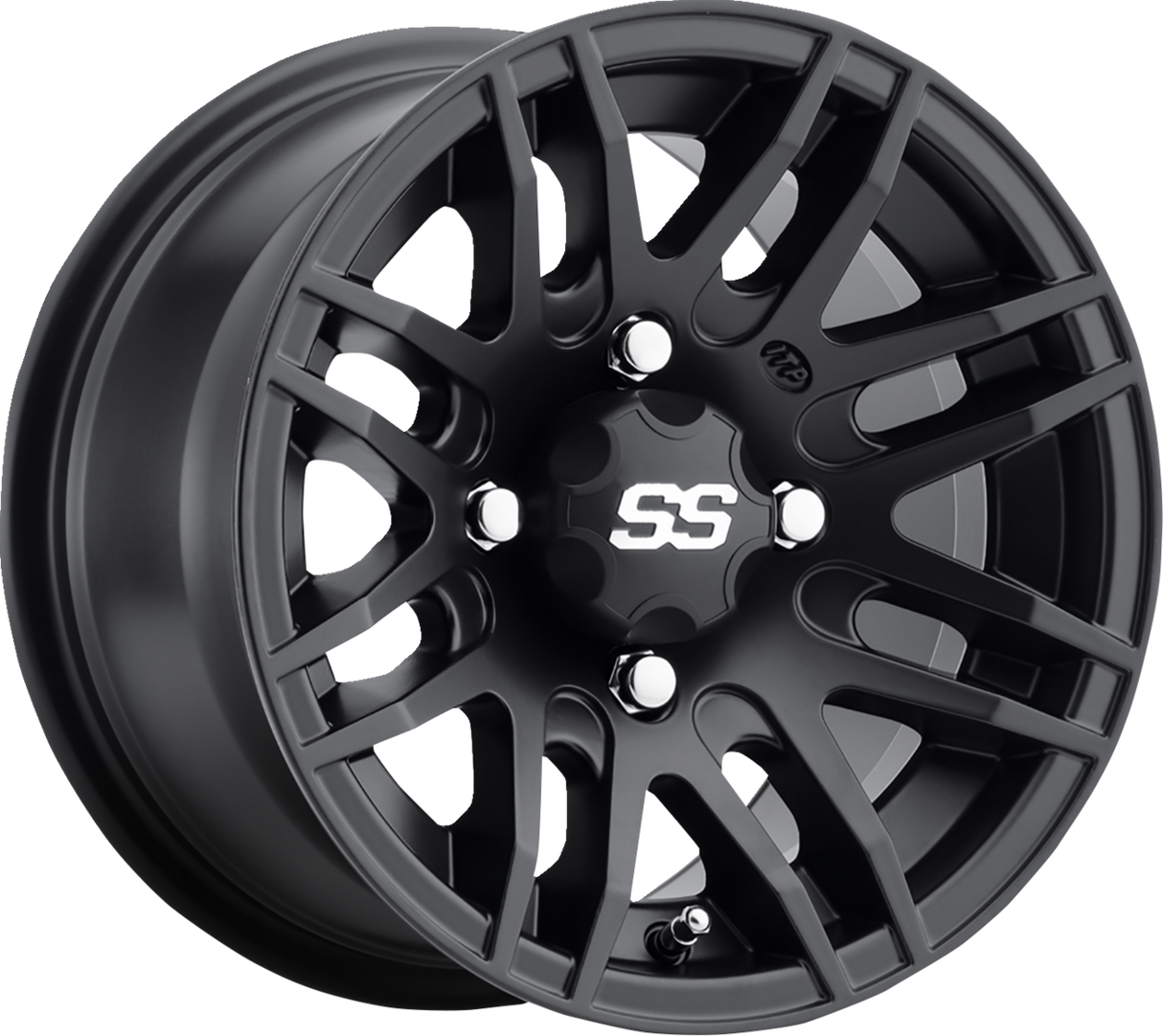 ITP SS316 Alloy Wheel - Front/Rear - Machined Black - 12x7 - 4/137 - 4+3 1228558536B