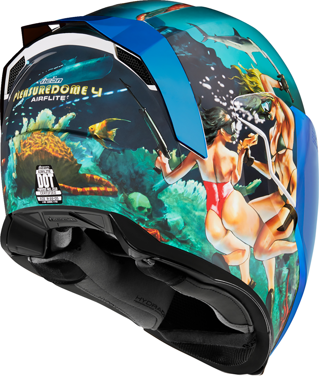 ICON Airflite™ Helmet - Pleasuredome4 - Blue - Medium 0101-15002