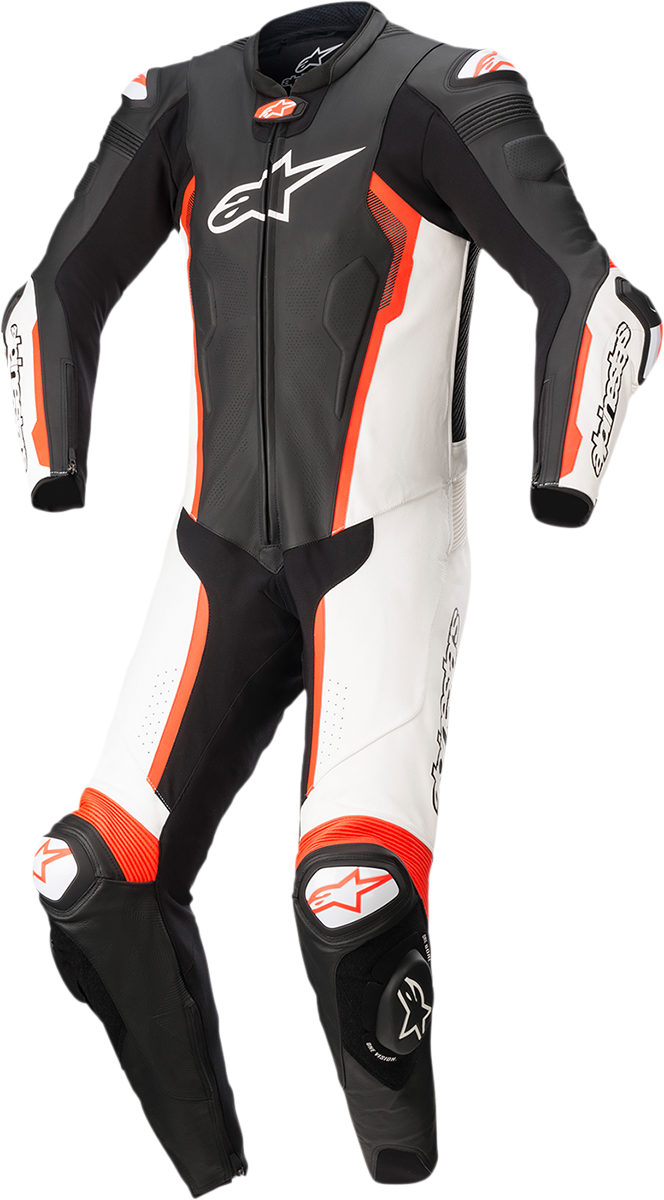 ALPINESTARS Missile v2 - 1-Piece Suit - Black/White/Red Fluorescent - US 48 / EU 58 3150122-1231-58