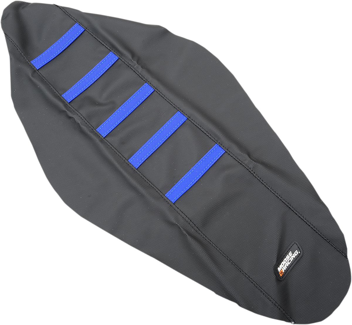 MOOSE RACING Ribbed Seat Cover - Black Cover/Blue Ribs - Husqvarna HQV12514